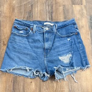 Levi’s Denim Distressed Women High Rise Shorts